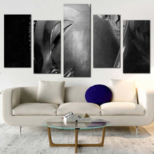 Load image into Gallery viewer, buddha face canvas wall art black and white buddha statue 5 piece canvas multiple canvas grey grand buddha canvas print For Living Room
