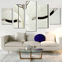 Load image into Gallery viewer, buddha meditation canvas wall art peaceful buddha face canvas set white panelled buddha 5 piece canvas print In Living room
