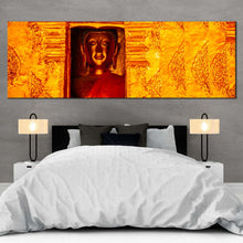 Load image into Gallery viewer, buddha  statue  canvas  wall  art  gold  buddha  canvas  print  yellow  buddhist  temple  1  piece  canvas  artwork For Bedroom
