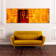 Load image into Gallery viewer, buddha  statue  canvas  wall  art  gold  buddha  canvas  print  yellow  buddhist  temple  1  piece  canvas  artwork In Living Room 
