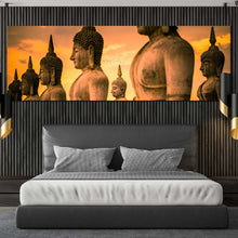 Load image into Gallery viewer, buddha  statue  canvas  wall  art  nakhon  si  thammarat  brown  buddha  canvas  artwork  thailand  yellow  sky  buddha  park  1  piece  canvas  print In Bedroom
