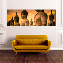 Load image into Gallery viewer, buddha  statue  canvas  wall  art  nakhon  si  thammarat  brown  buddha  canvas  artwork  thailand  yellow  sky  buddha  park  1  piece  canvas  print For Living Room
