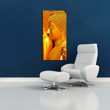 Load image into Gallery viewer, buddha  statue  canvas  wall  art  peaceful  buddha  vertical  canvas  gold  buddha  1  piece  canvas  print For Your Living Room
