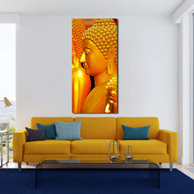 Load image into Gallery viewer, buddha  statue  canvas  wall  art  peaceful  buddha  vertical  canvas  gold  buddha  1  piece  canvas  print For Living Room
