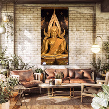 Load image into Gallery viewer, buddha  temple  canvas  wall  art  golden  buddha  1  piece  vertical  canvas  print  buddha  statue  multi  canvas  artwork For Living Room
