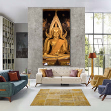 Load image into Gallery viewer, buddha  temple  canvas  wall  art  golden  buddha  1  piece  vertical  canvas  print  buddha  statue  multi  canvas  artwork For Your Living Room
