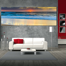 Load image into Gallery viewer, central  coast  canvas  wall  art  australia  blue  ocean  1  piece  canvas  print  yellow  cloudy  sky  sunset  ocean  canvas  artwork For Living Room
