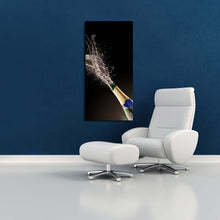 Load image into Gallery viewer, champagne  exploding  canvas  wall  art  green  blue  champagne  bottle  1  piece  canvas  artwork  champagne  cork  splash  canvas  print For Living Room
