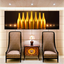 Load image into Gallery viewer, champagne  bottles  panoramic  canvas  prints In Living Room
