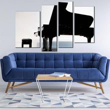 Load image into Gallery viewer, classical piano canvas wall art black elegant piano 4 piece canvas set white abstract musical piano canvas canvas print For Your Living room
