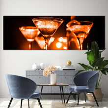 Load image into Gallery viewer, cocktail  celebration  canvas  wall  art  orange  yellow  cocktail  glasses  canvas  artwork  cocktail  party  1  piece  canvas  print For Living Room
