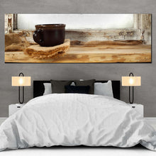 Load image into Gallery viewer, coffee  background  canvas  wall  art  black  coffee  cup  1  piece  canvas  print  white  coffee  canvas  photography  1  piece  canvas In Bedroom
