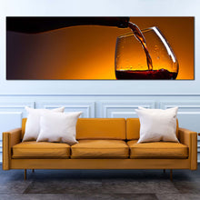 Load image into Gallery viewer, cognac  glass  canvas  print  red  cognac  pouring  canvas  wall  art  luxury  cognac  black  bottle  1  piece  canvas  artwork For Living Room
