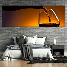 Load image into Gallery viewer, cognac  glass  canvas  print  red  cognac  pouring  canvas  wall  art  luxury  cognac  black  bottle  1  piece  canvas  artwork For Bedroom
