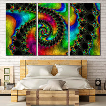 Load image into Gallery viewer, contemporary abstract canvas print abstract colorful swirl 3 piece canvas wall art abstract never ending triptych canvas set For Bedroom
