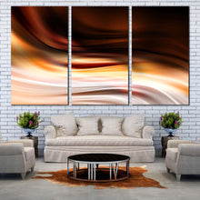 Load image into Gallery viewer, contemporary abstract canvas print orange digital oil painting canvas set black elegant abstract 3 piece canvas wall art For Living Room
