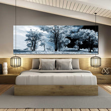 Load image into Gallery viewer, contemporary  Winter  Landscape  Large  canvas  photography In Bedroom
