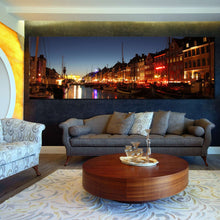 Load image into Gallery viewer, copenhagen  harbor  at  dawn  in  front  1  piece  wall  art In Living Room
