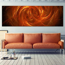 Load image into Gallery viewer, cosmic  energy  canvas  wall  art  brown  abstract  fiery  artwork  print  bright  abstract  panoramic  canvas  orange  digital  abstract  swirl  canvas  artwork For Living Room
