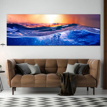 Load image into Gallery viewer, deep  ocean  blue  water  sunset  large  canvas  wall  art In Living Room
