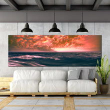 Load image into Gallery viewer, deep  ocean  blue  water  sunset  large  canvas  wall  art For Liviung Room
