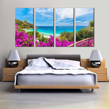 Load image into Gallery viewer, elba island canvas wall art italy green ocean beach multiple canvas tuscany blue sky ocean 4 piece canvas print For Bedroom
