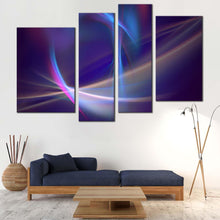 Load image into Gallery viewer, elegant abstract canvas print abstract energy multi canvas artwork blue white abstract patterns 4 piece canvas wall art for living room
