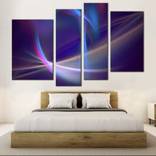 Load image into Gallery viewer, elegant abstract canvas print abstract energy multi canvas artwork blue white abstract patterns 4 piece canvas wall art for your bedroom
