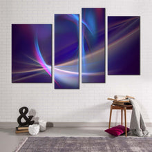 Load image into Gallery viewer, elegant abstract canvas print abstract energy multi canvas artwork blue white abstract patterns 4 piece canvas wall art
