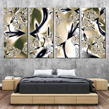 Load image into Gallery viewer, elegant abstract canvas print gold bright abstract multi canvas artwork luxury abstract 4 piece canvas wall art In Bedroom
