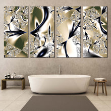 Load image into Gallery viewer, elegant abstract canvas print gold bright abstract multi canvas artwork luxury abstract 4 piece canvas wall art For Bathroom
