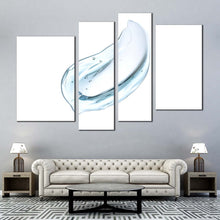 Load image into Gallery viewer, elegant abstract canvas print white modern abstract multi canvas isolated element 4 piece canvas wall art in living room
