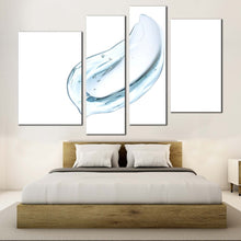 Load image into Gallery viewer, elegant abstract canvas print white modern abstract multi canvas isolated element 4 piece canvas wall art for bedroom
