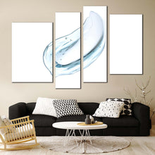 Load image into Gallery viewer, elegant abstract canvas print white modern abstract multi canvas isolated element 4 piece canvas wall art
