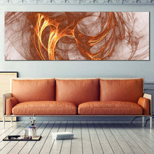 Load image into Gallery viewer, elegant  abstract  canvas  print  yellow  abstract  fractal  wide  canvas  white  modern  abstract  1  piece  canvas  wall  art For Living Room
