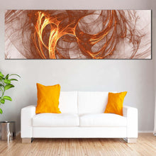 Load image into Gallery viewer, elegant  abstract  canvas  print  yellow  abstract  fractal  wide  canvas  white  modern  abstract  1  piece  canvas  wall  art For Living Room
