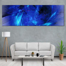 Load image into Gallery viewer, elegant  abstract  canvas  wall  art  blue  fractal  abstract  design  1  piece  canvas  black  abstract  digital  artwork For Living Room
