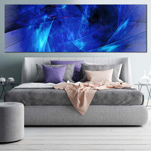 Load image into Gallery viewer, elegant  abstract  canvas  wall  art  blue  fractal  abstract  design  1  piece  canvas  black  abstract  digital  artwork For Bedroom
