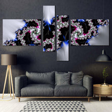 Load image into Gallery viewer, elegant abstract canvas wall art colorful modern abstract 4 piece canvas print beautiful abstract patterns multi canvas artwork In Living Room
