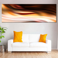 Load image into Gallery viewer, elegant  abstract  canvas  wall  art  orange  graphic  abstract  canvas  print  black  modern  abstract  wave  design  1  piece  multi  canvas In Living Room
