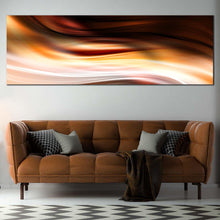 Load image into Gallery viewer, elegant  abstract  canvas  wall  art  orange  graphic  abstract  canvas  print  black  modern  abstract  wave  design  1  piece  multi  canvas For Living Room
