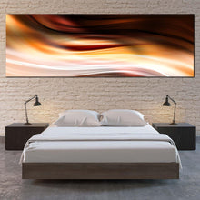 Load image into Gallery viewer, elegant  abstract  canvas  wall  art  orange  graphic  abstract  canvas  print  black  modern  abstract  wave  design  1  piece  multi  canvas For Bedroom
