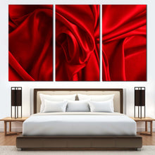 Load image into Gallery viewer, elegant abstract canvas wall art red abstract wavy folds 3 piece canvas set abstract digital canvas artwork For Bedroom
