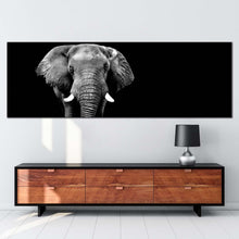 Load image into Gallery viewer, elephant  animal  canvas  print  grey  elephant  digital  painting  1  piece  canvas  wall  art  black  and  white  elephant  front  wide  canvas For Living Room
