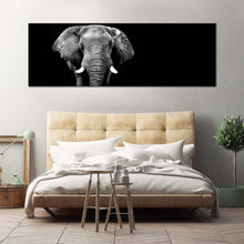 Load image into Gallery viewer, elephant  animal  canvas  print  grey  elephant  digital  painting  1  piece  canvas  wall  art  black  and  white  elephant  front  wide  canvas For Bedroom
