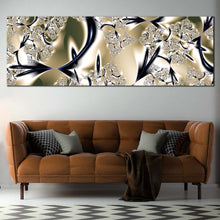 Load image into Gallery viewer, fancy  abstract  canvas  wall  art  gold  luxury  abstract  canvas  print  abstract  fractal  patterns  1  piece  canvas For Living Room
