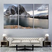 Load image into Gallery viewer, fishing village lofoten norway 3 pc. canvas artwork For Living Room
