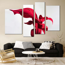 Load image into Gallery viewer, flower painting canvas wall art elegant abstract flower multi canvas red abstract floral 4 piece multi canvas artwork for your living room 
