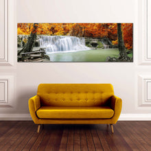 Load image into Gallery viewer, forest  waterfall  canvas  wall  art  thailand  orange  forest  in  autumn  canvas  print  green  lake  river  1  piece  canvas  artwork For Living Room
