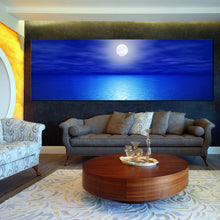 Load image into Gallery viewer, full  moon  over  ocean  at  night  canvas  print For Living Room
